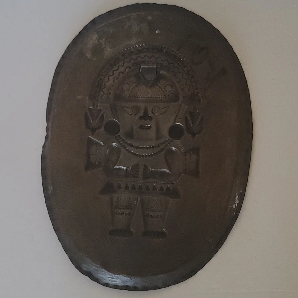 Vintage Peruvian Tumi Copper Wall Plaque